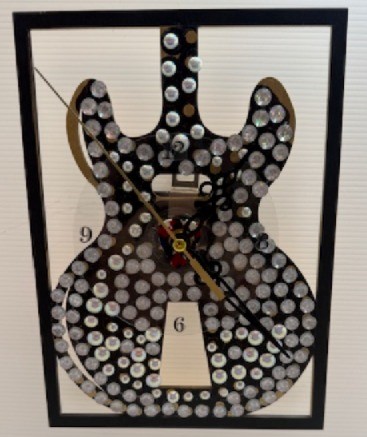 FRAMED ACOUSTIC GUITAR WITH BLING