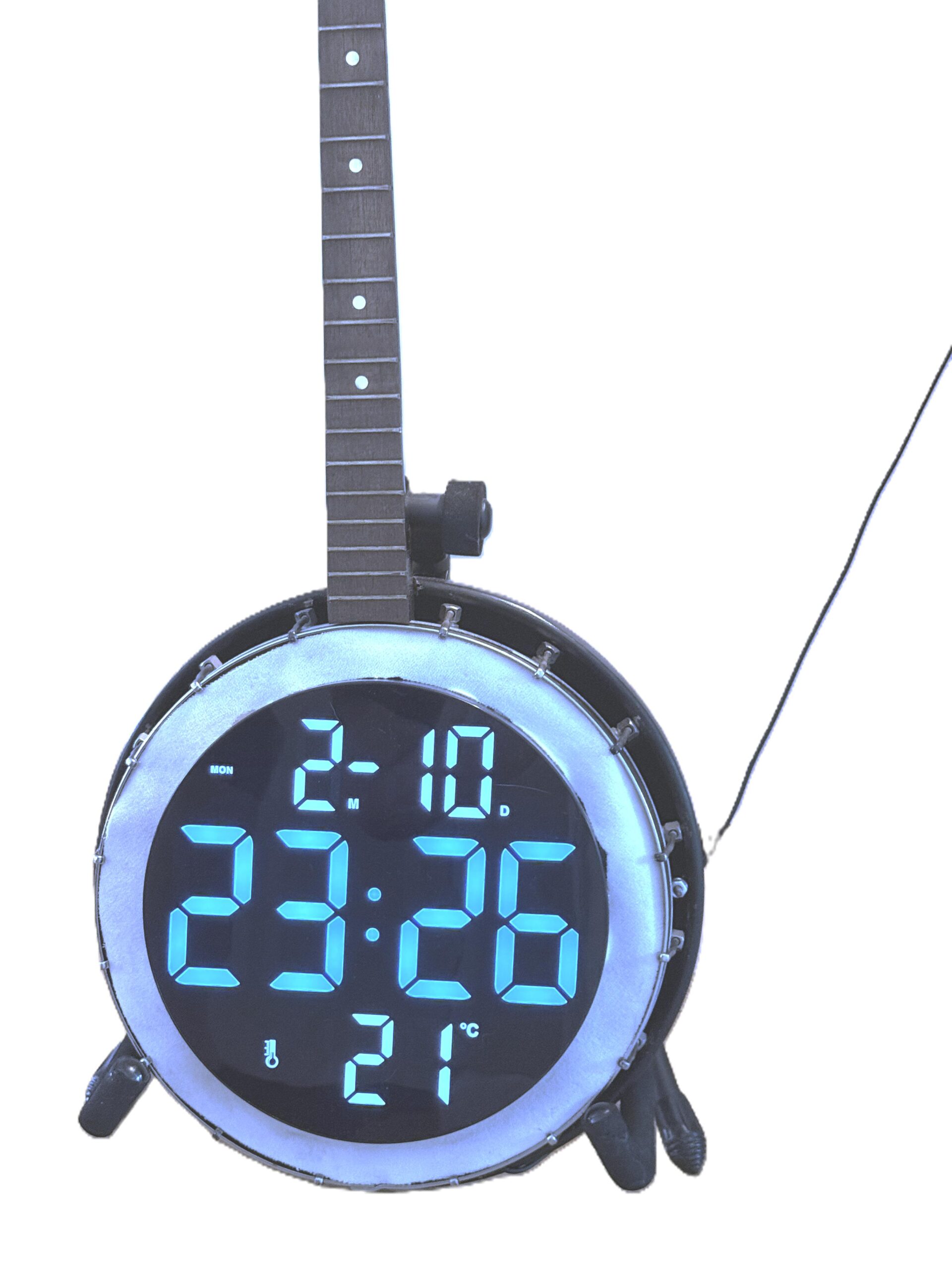 KAY BANJO – UNASSEMBLED AND MODIFIED WITH 11” DIGITAL CLOCK - Image 5