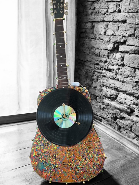 New Acoustic SIESTA GUITAR Clock
