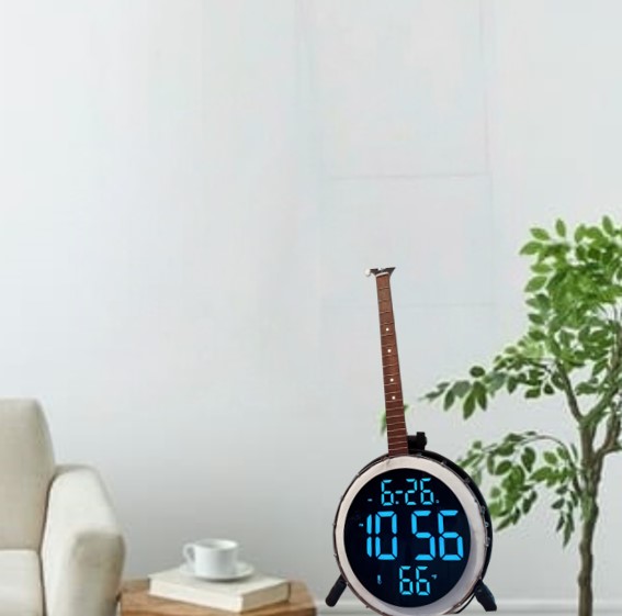 KAY BANJO – UNASSEMBLED AND MODIFIED WITH 11” DIGITAL CLOCK - Image 3