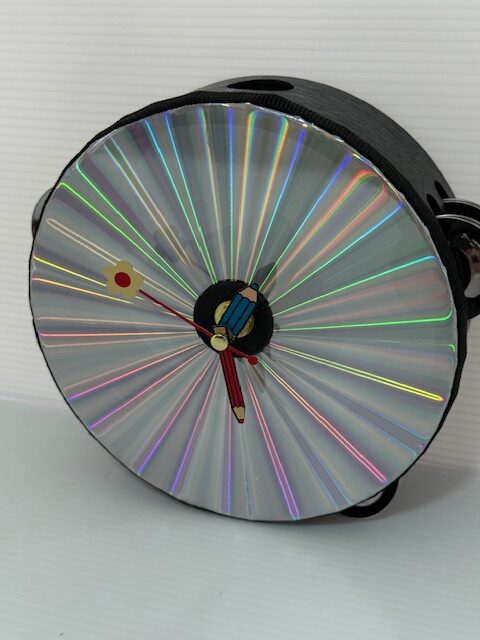 RADIENT SHIMMERING TAMBOURINE CLOCK - Small